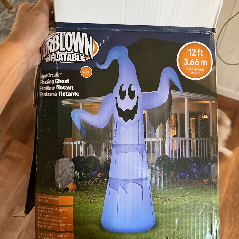 Gemmy Airblown Inflatable LED Floating Ghost - Blue